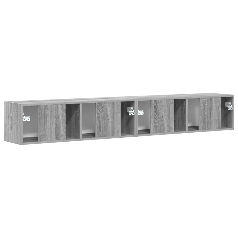 TV sieninė spintelė 2 pcs Pilkas Sonoma 98 x 31 x 29,5 cm