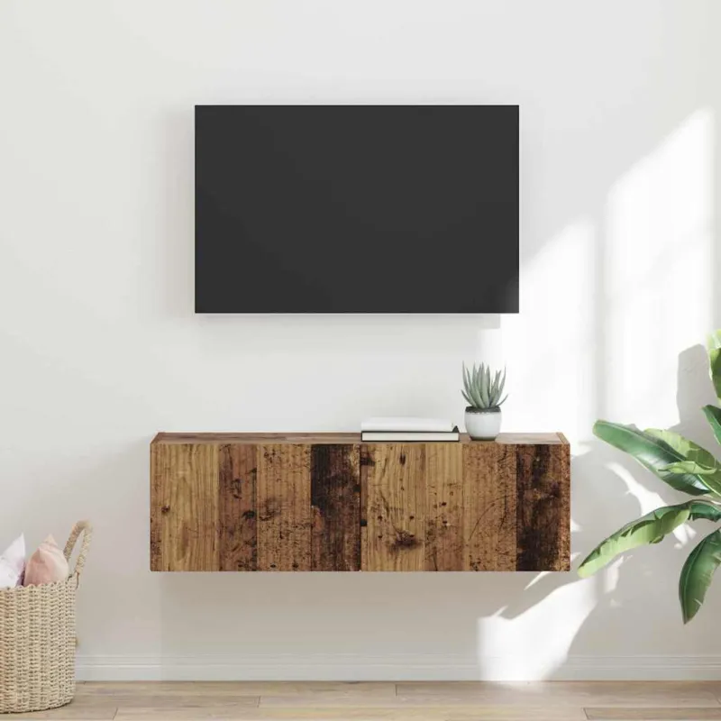 TV sieninė spintelė Senovinis medis 98 x 31 x 29,5 cm