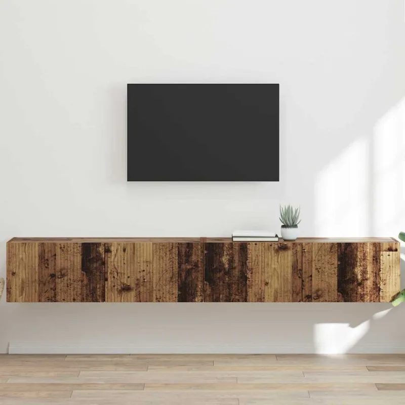 TV sieninė spintelė 2 pcs Senovinis medis 98 x 31 x 29,5 cm