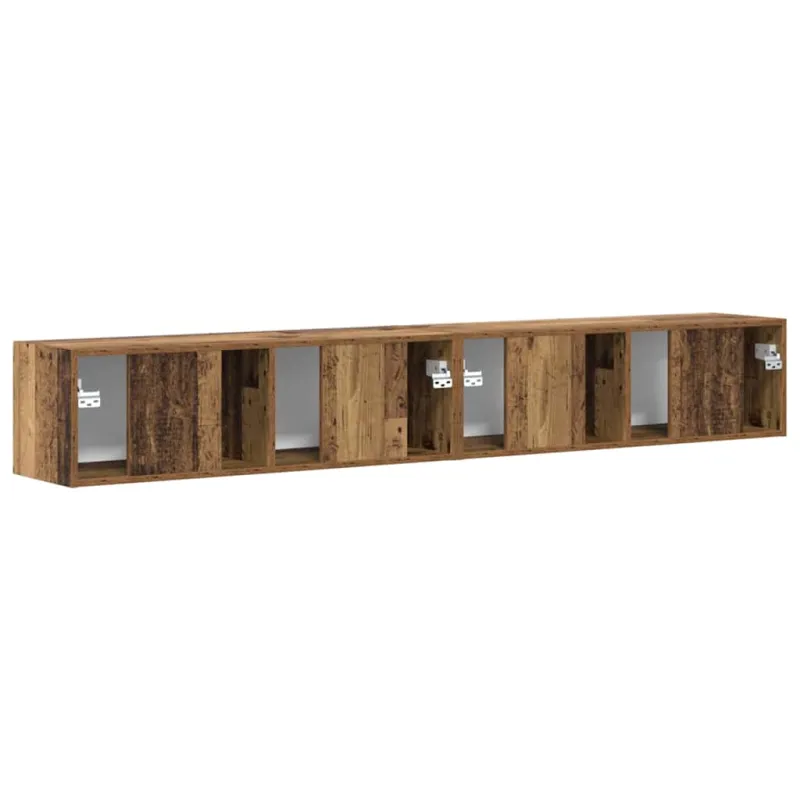 TV sieninė spintelė 2 pcs Senovinis medis 98 x 31 x 29,5 cm