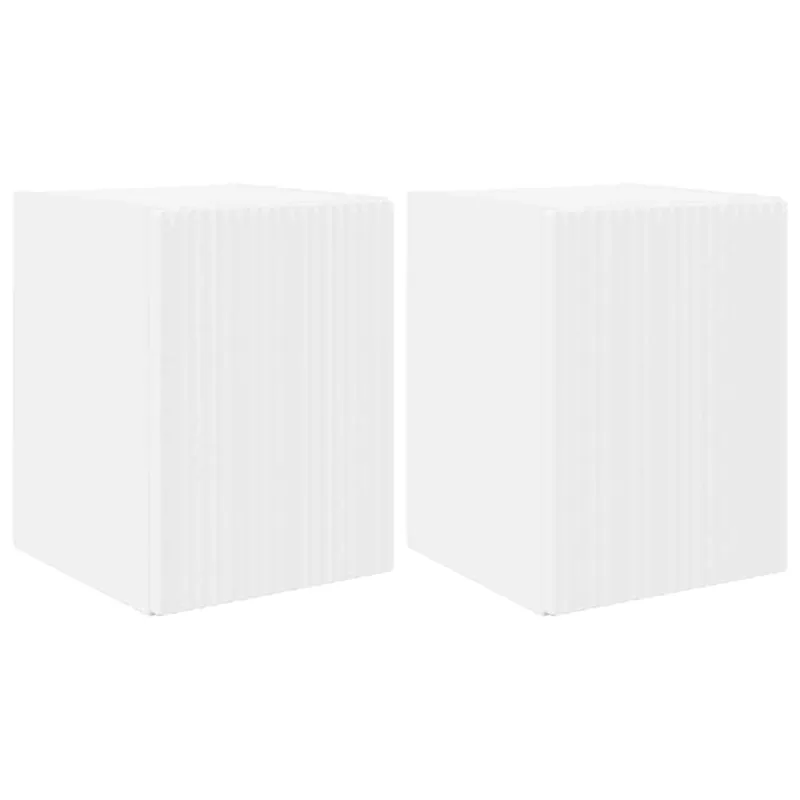 TV sieninė spintelė 2 pcs Balta 30 x 31 x 40 cm