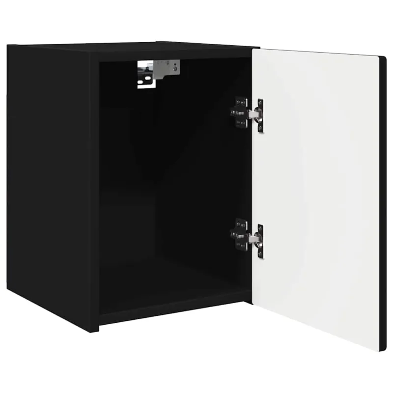 TV sieninė spintelė 2 pcs Juoda 30 x 31 x 40 cm