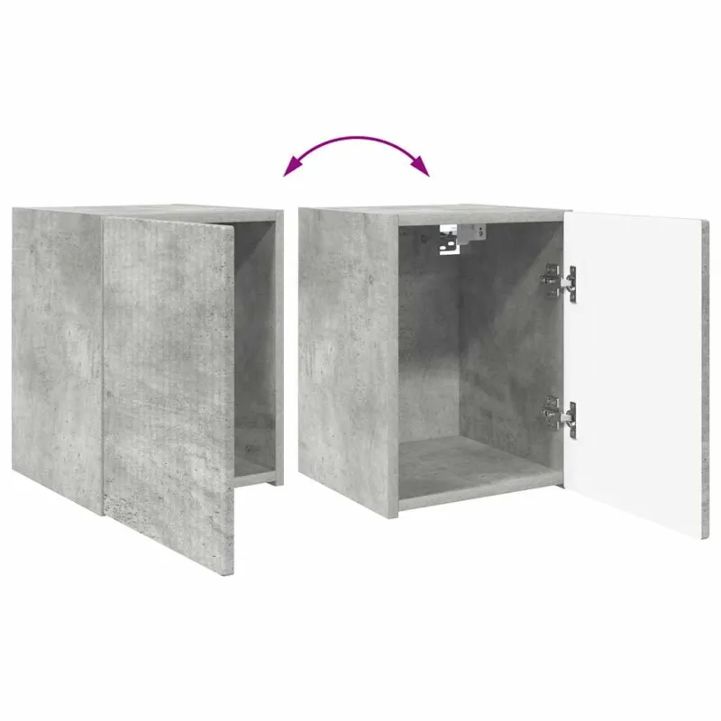 TV sieninė spintelė 2 pcs Betoninė 30 x 31 x 40 cm
