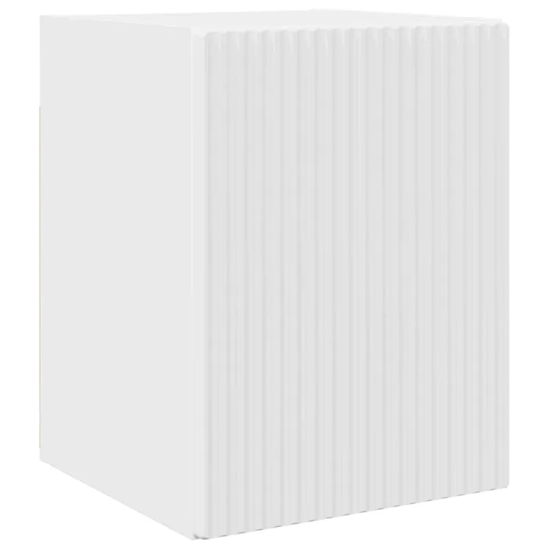TV sieninė spintelė 2 pcs Blizgus baltas 30 x 31 x 40 cm