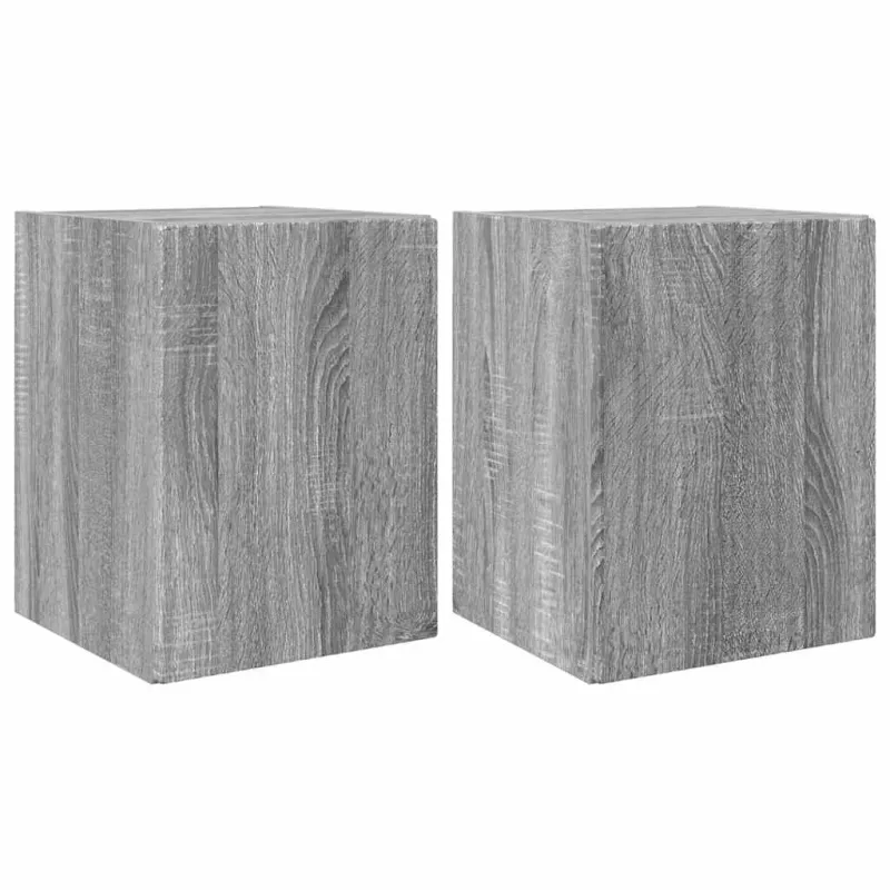 TV sieninė spintelė 2 pcs Pilkas Sonoma 30 x 31 x 40 cm