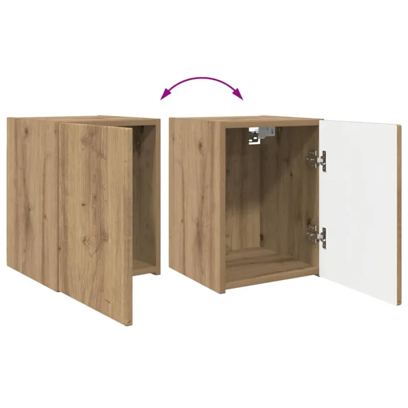 TV sieninė spintelė 2 pcs Meistrų ąžuolas 30 x 31 x 40 cm