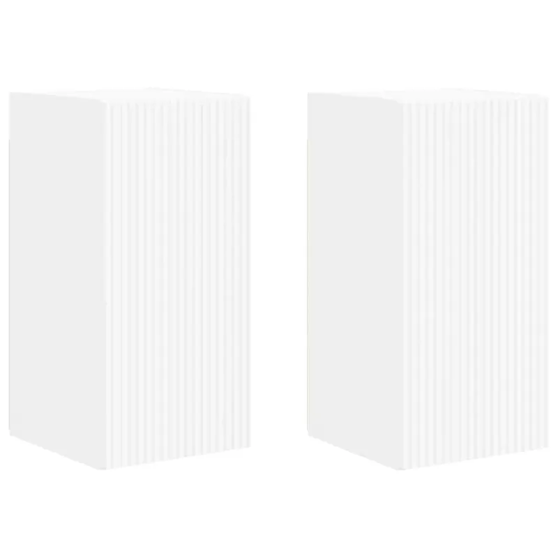 TV sieninė spintelė 2 pcs Balta 30 x 31 x 60 cm