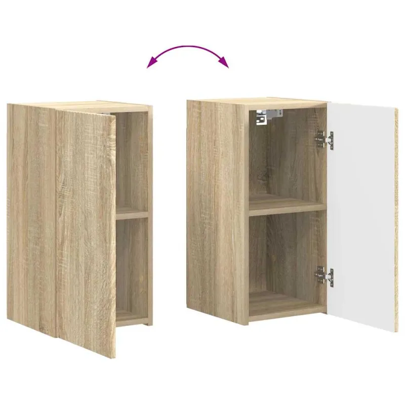 TV sieninė spintelė 2 pcs Sonoma 30 x 31 x 60 cm