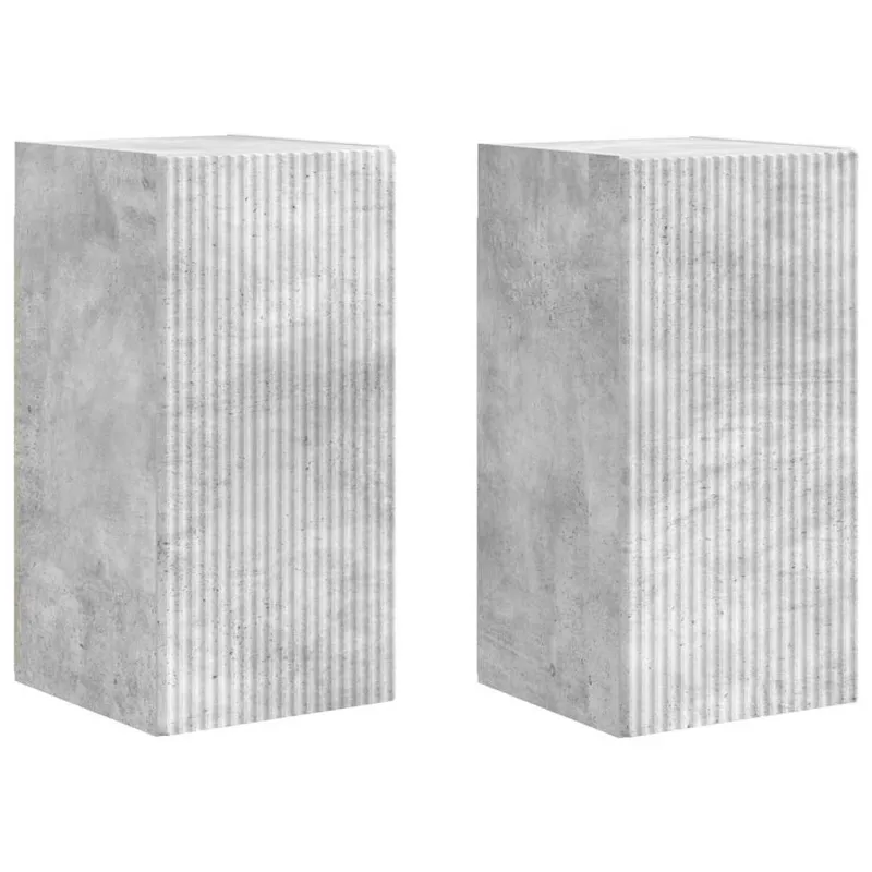 TV sieninė spintelė 2 pcs Betoninė 30 x 31 x 60 cm