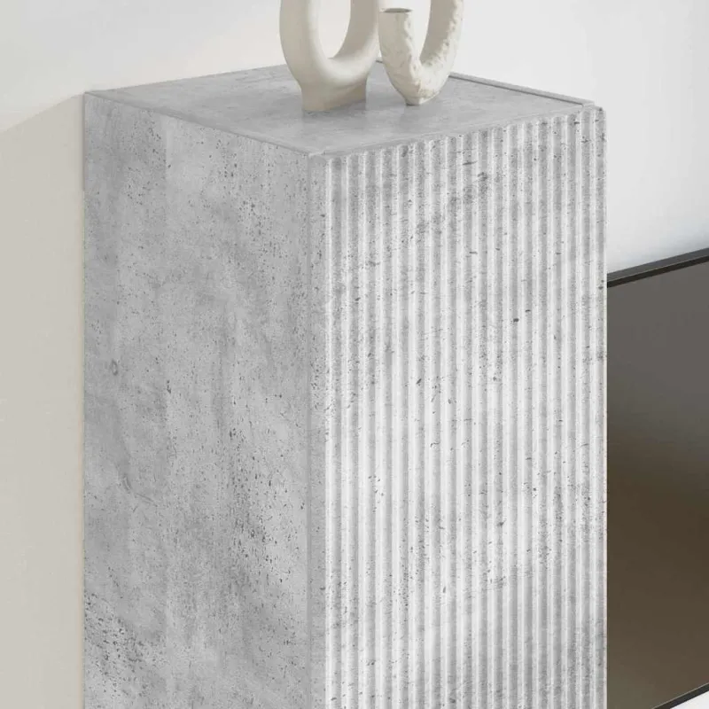 TV sieninė spintelė 2 pcs Betoninė 30 x 31 x 60 cm