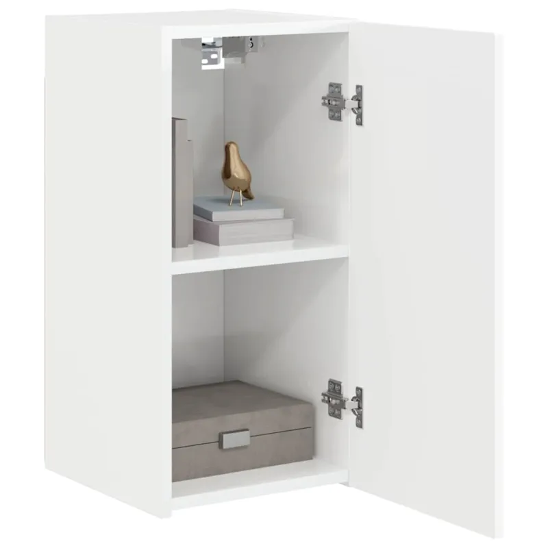 TV sieninė spintelė 2 pcs Blizgus baltas 30 x 31 x 60 cm