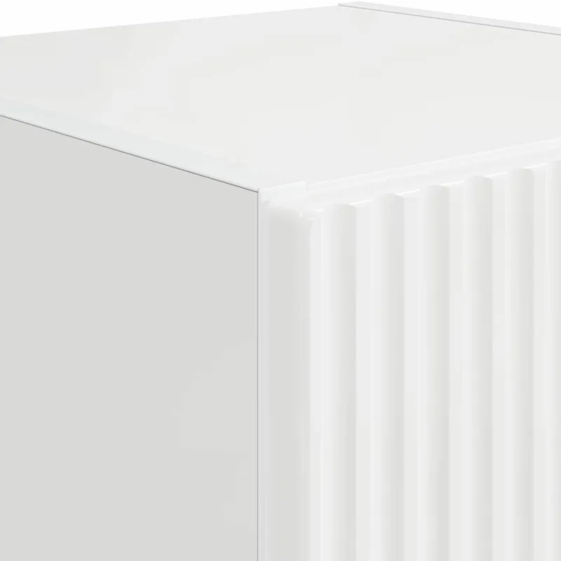 TV sieninė spintelė 2 pcs Blizgus baltas 30 x 31 x 60 cm
