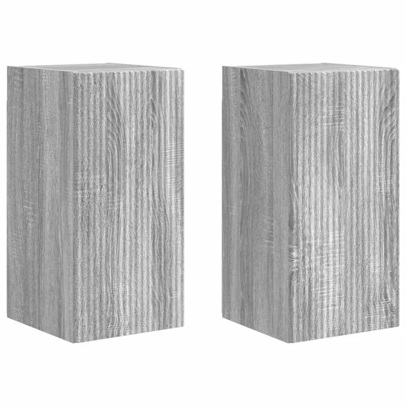 TV sieninė spintelė 2 pcs Pilkas Sonoma 30 x 31 x 60 cm