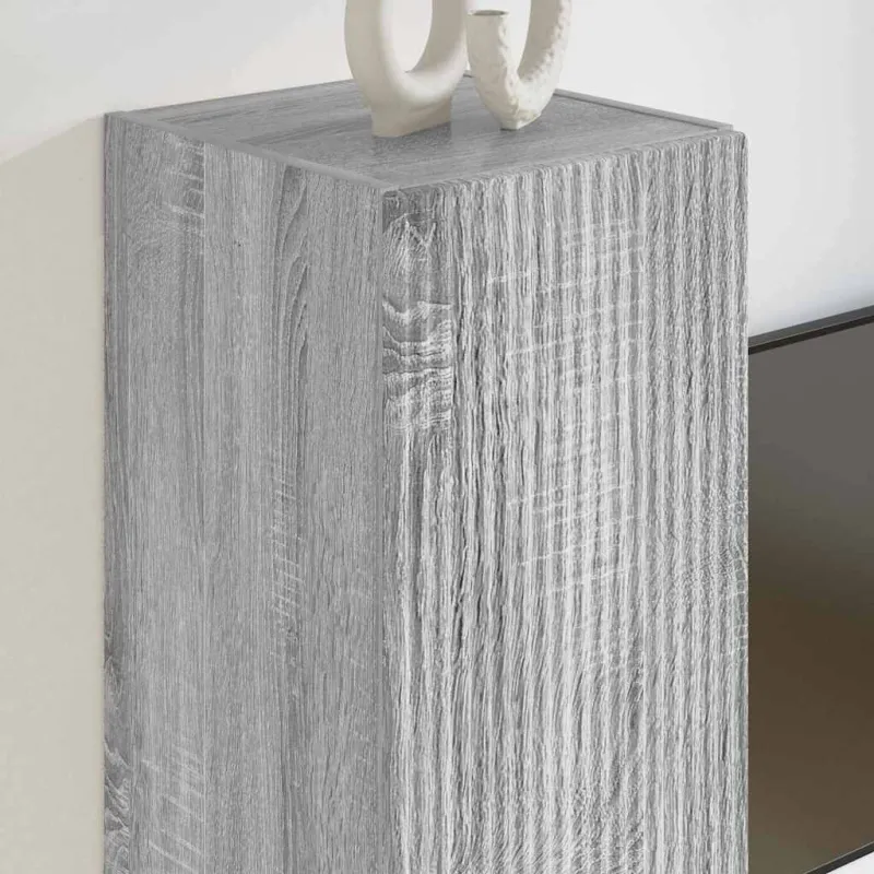 TV sieninė spintelė 2 pcs Pilkas Sonoma 30 x 31 x 60 cm