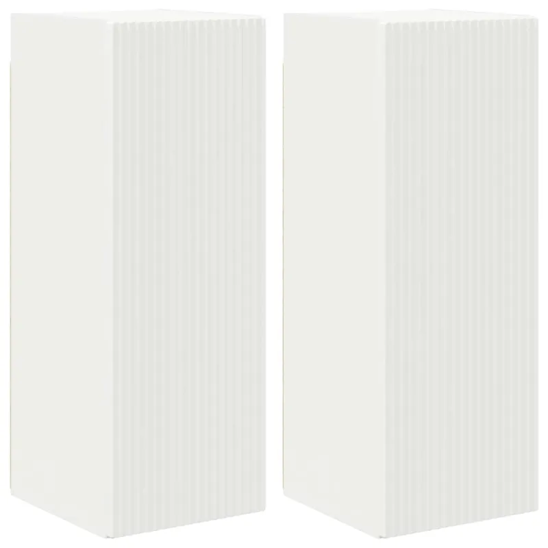 TV sieninė spintelė 2 pcs Balta 30 x 31 x 80 cm