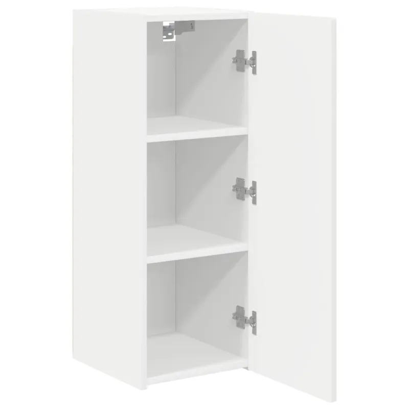 TV sieninė spintelė 2 pcs Balta 30 x 31 x 80 cm