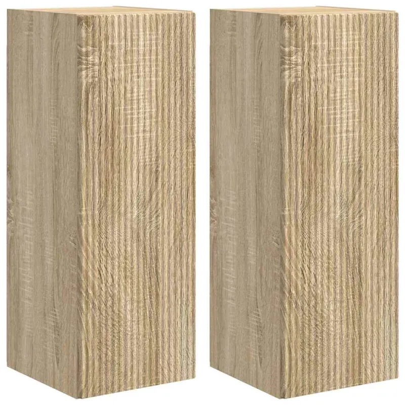 TV sieninė spintelė 2 pcs Sonoma 30 x 31 x 80 cm