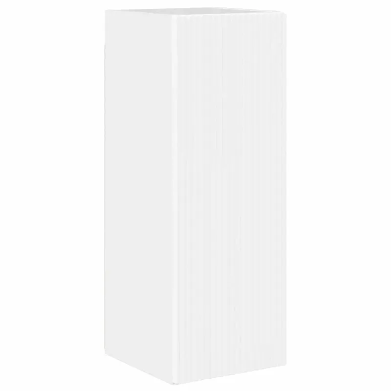 TV sieninė spintelė 2 pcs Blizgus baltas 30 x 31 x 80 cm