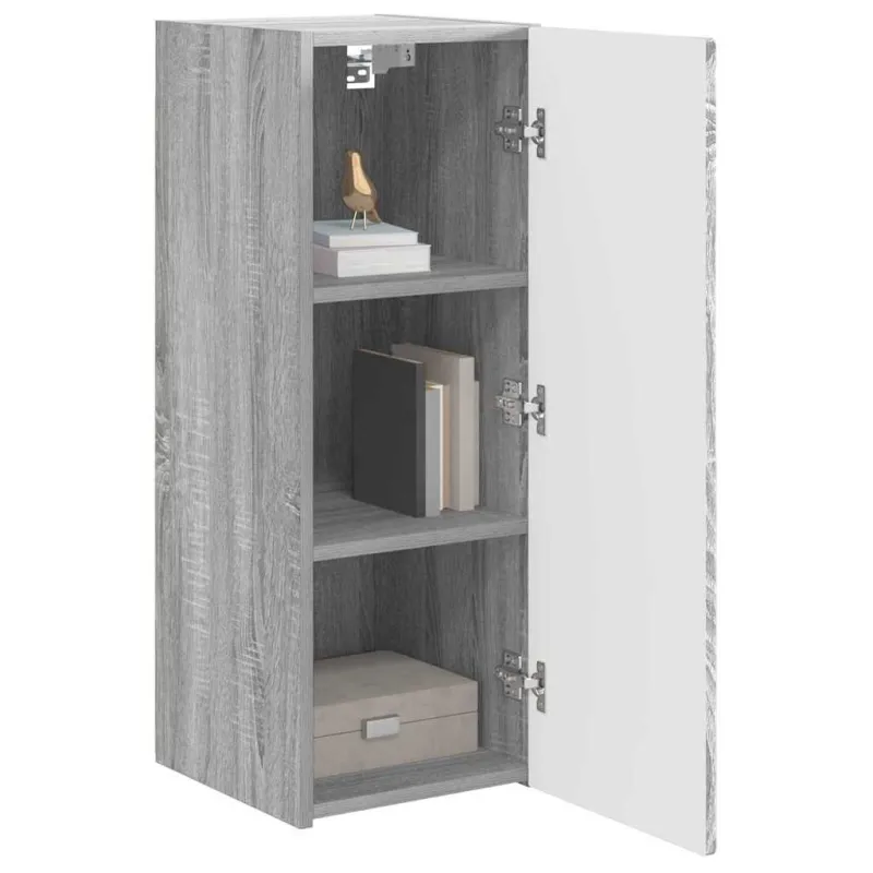 TV sieninė spintelė 2 pcs Pilkas Sonoma 30 x 31 x 80 cm