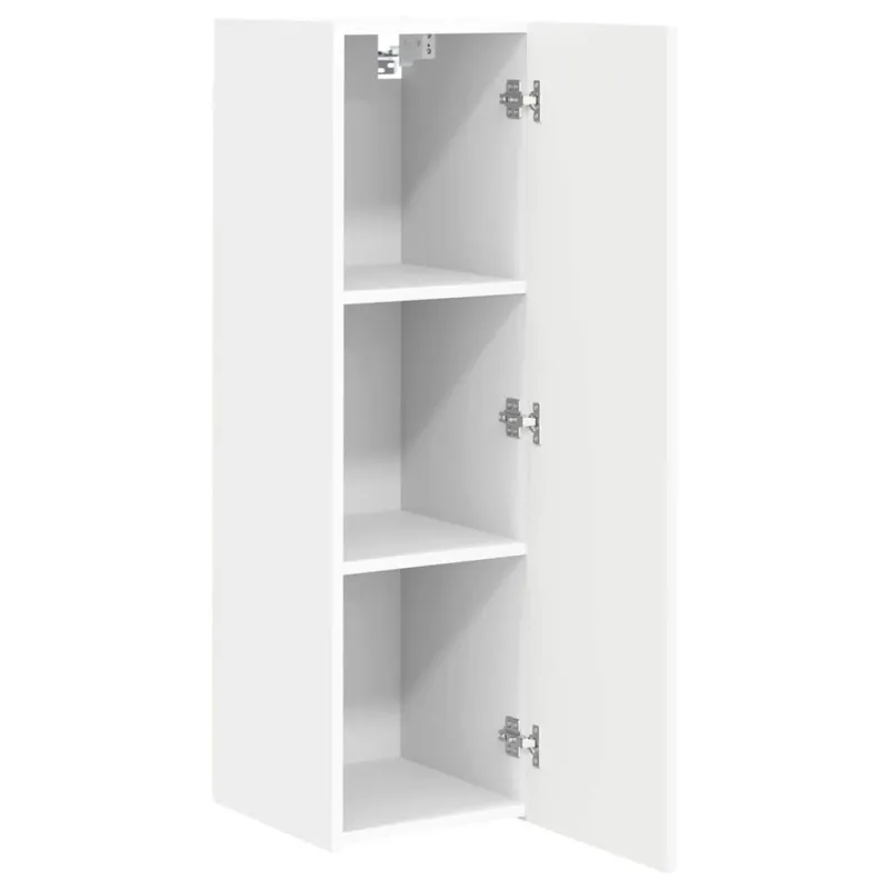 TV sieninė spintelė 2 pcs Balta 30 x 31 x 100 cm