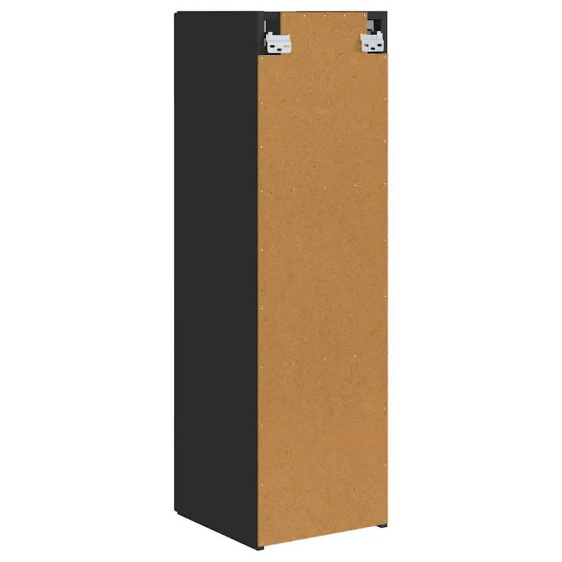 TV sieninė spintelė 2 pcs Juoda 30 x 31 x 100 cm
