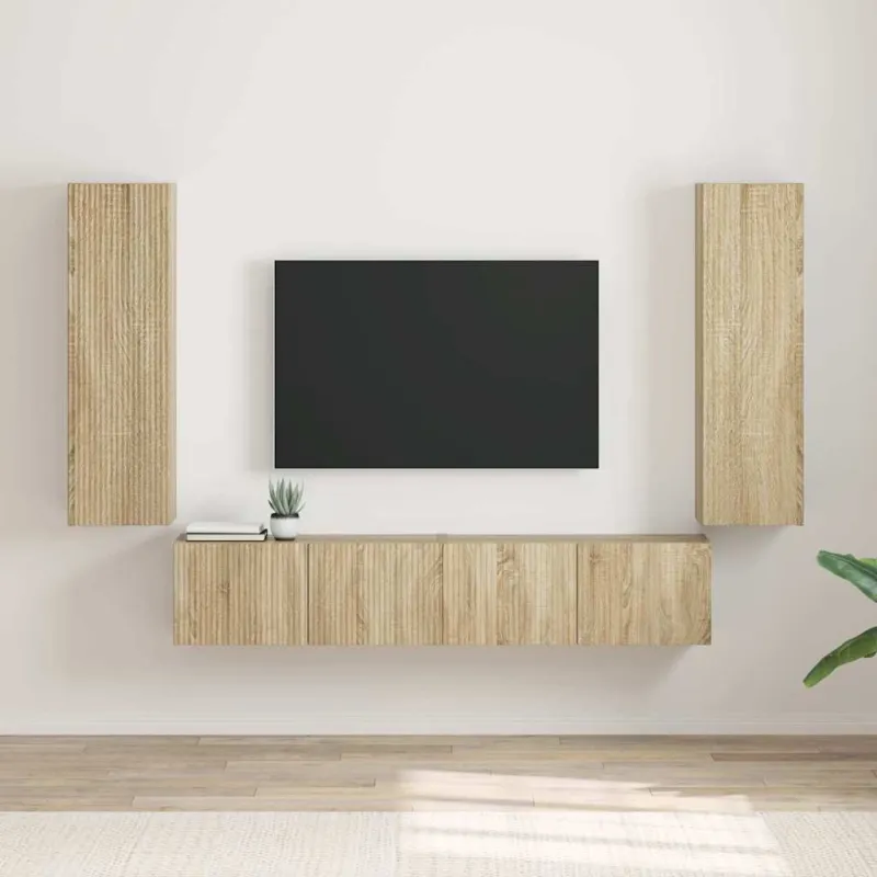 TV sieninė spintelė 2 pcs Sonoma 30 x 31 x 100 cm