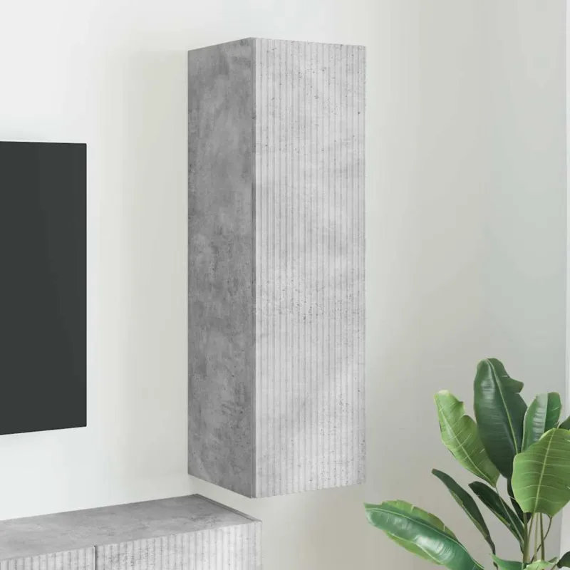 TV sieninė spintelė Betoninė 30 x 31 x 100 cm Apdirbta mediena