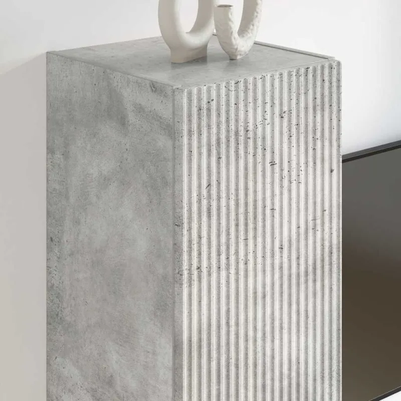 TV sieninė spintelė Betoninė 30 x 31 x 100 cm Apdirbta mediena