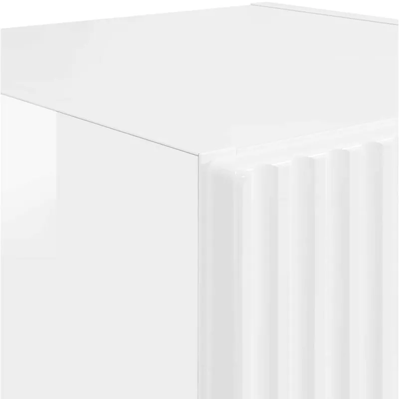 TV sieninė spintelė 2 pcs Blizgus baltas 30 x 31 x 100 cm