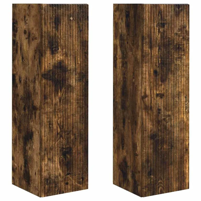 TV sieninė spintelė 2 pcs Rūkyta ąžuolas 30 x 31 x 100 cm