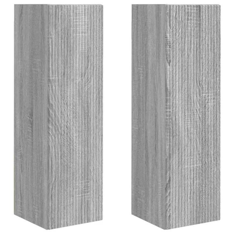 TV sieninė spintelė 2 pcs Pilkas Sonoma 30 x 31 x 100 cm