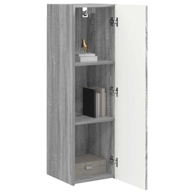 TV sieninė spintelė 2 pcs Pilkas Sonoma 30 x 31 x 100 cm
