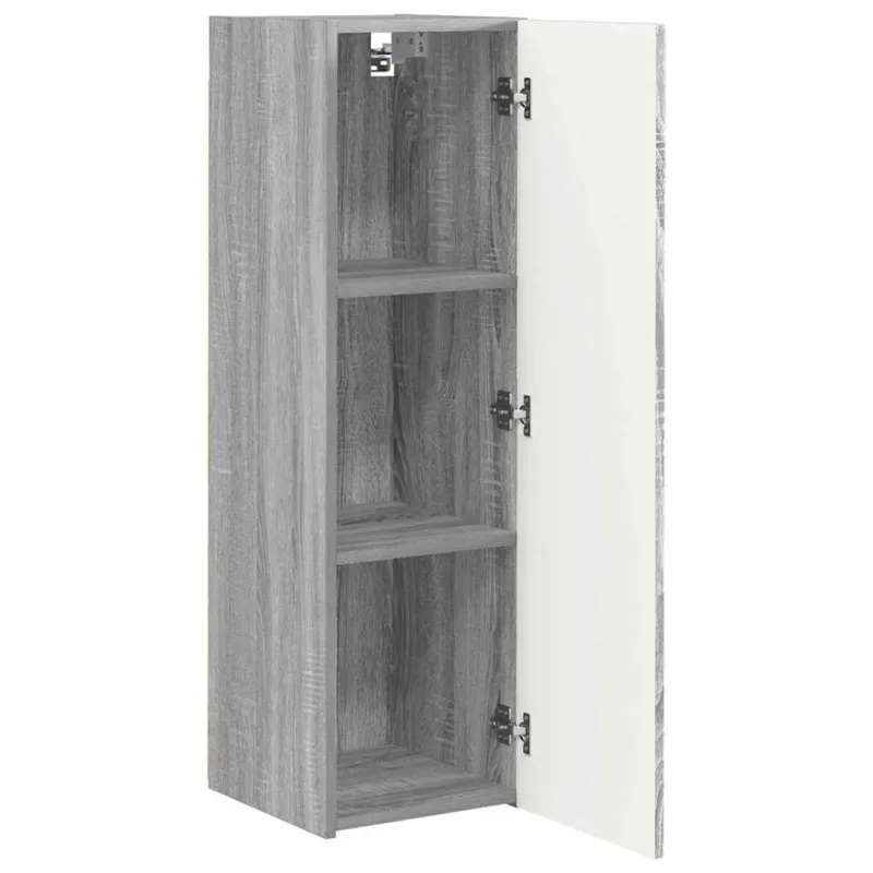 TV sieninė spintelė 2 pcs Pilkas Sonoma 30 x 31 x 100 cm