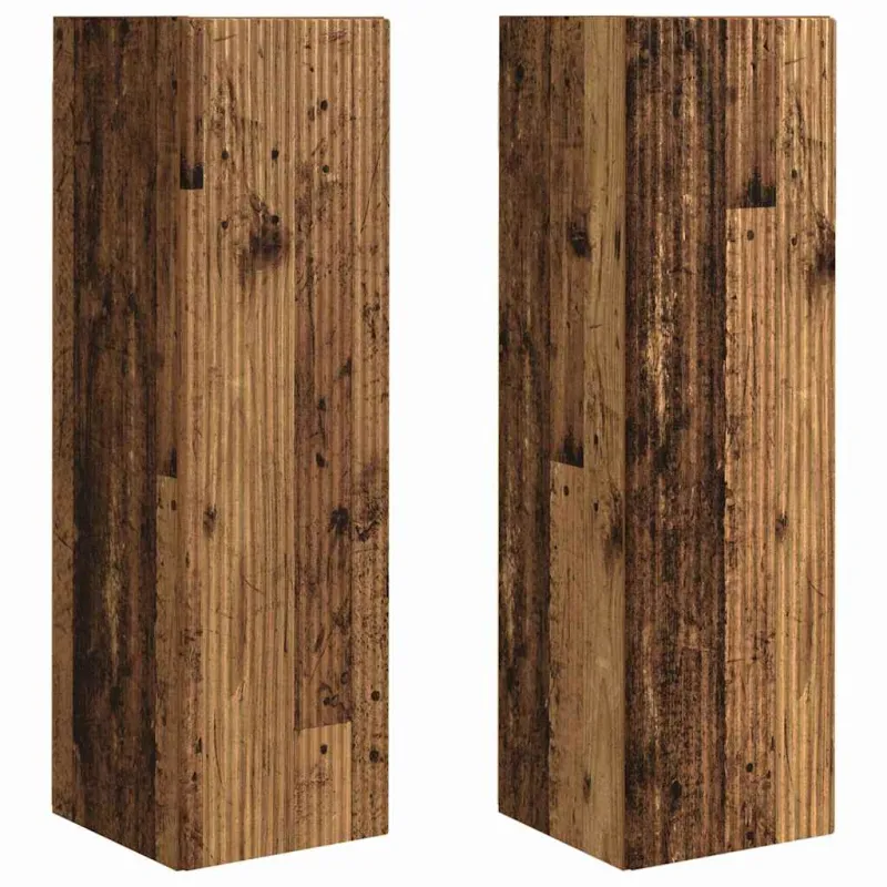 TV sieninė spintelė 2 pcs Senovinis medis 30 x 31 x 100 cm