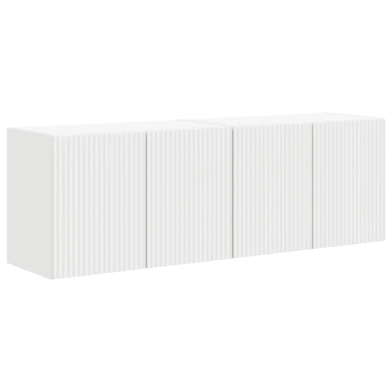 TV sieninė spintelė 2 pcs Balta 59,5 x 31 x 40 cm