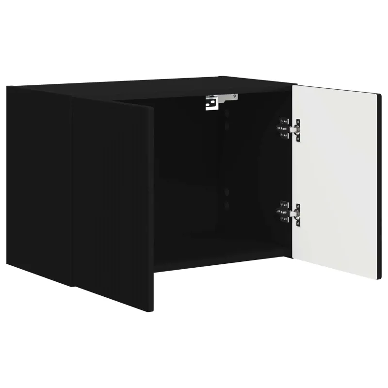 TV sieninė spintelė Juoda 59,5 x 31 x 40 cm Apdirbta mediena