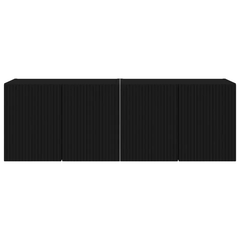 TV sieninė spintelė 2 pcs Juoda 59,5 x 31 x 40 cm