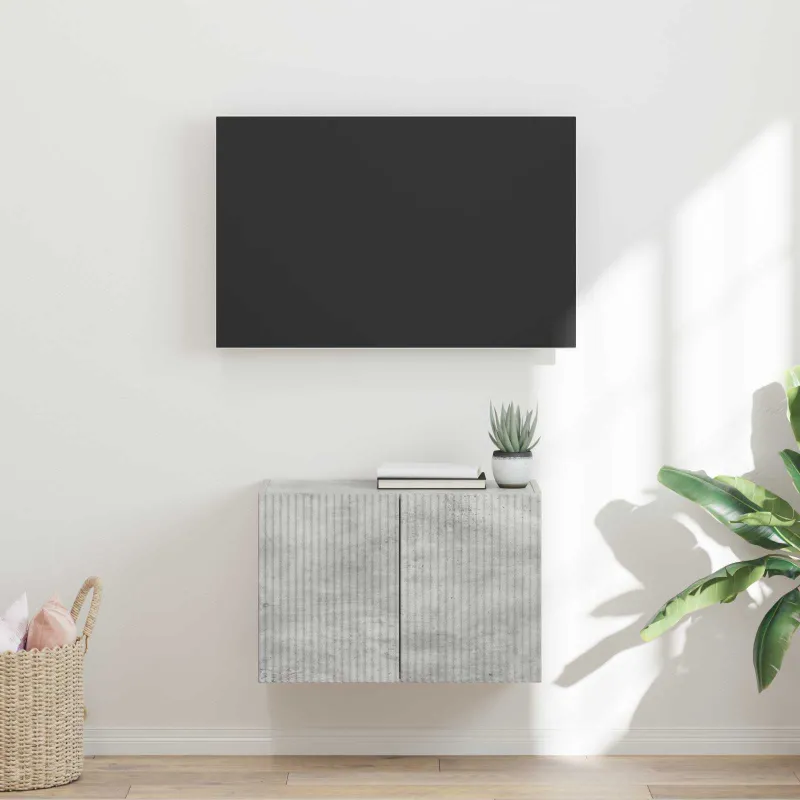 TV sieninė spintelė Betono pilka 59,5 x 31 x 40 cm