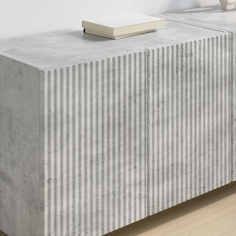 TV sieninė spintelė 2 pcs Betono pilka 59,5 x 31 x 40 cm