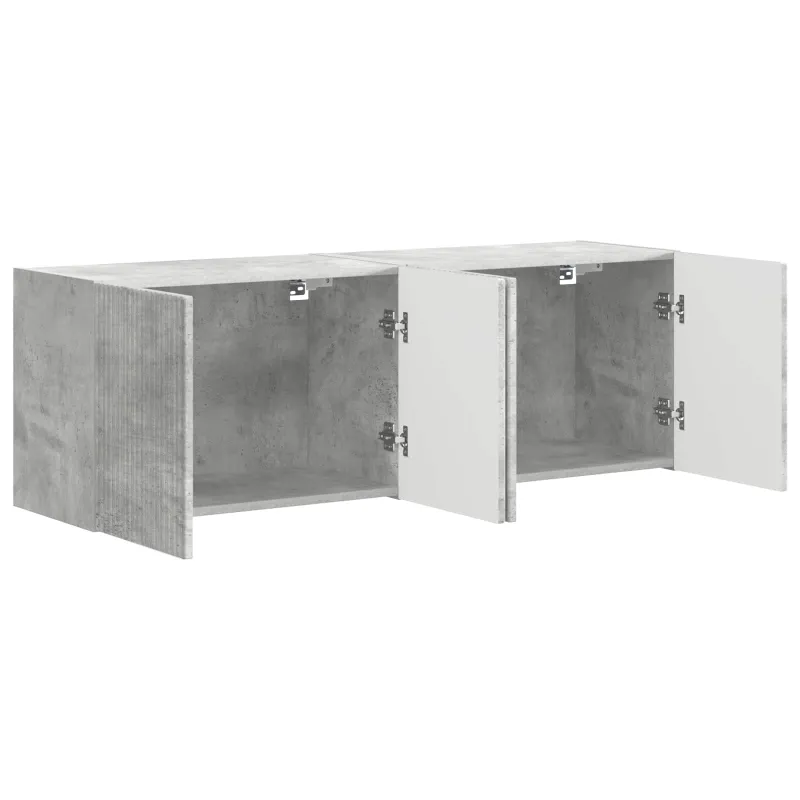 TV sieninė spintelė 2 pcs Betono pilka 59,5 x 31 x 40 cm