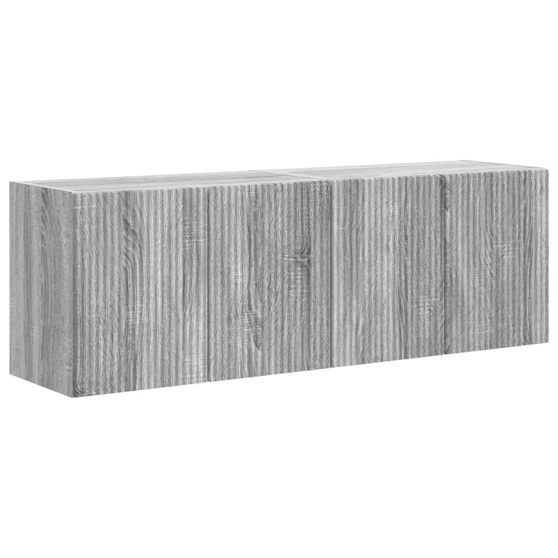 TV sieninė spintelė 2 pcs Pilkas Sonoma 59,5 x 31 x 40 cm