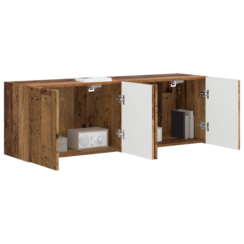 TV sieninė spintelė 2 pcs Senovinis medis 59,5 x 31 x 40 cm