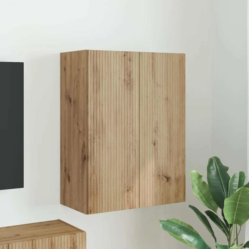 TV sieninė spintelė Balta 59,5 x 31 x 60 cm Apdirbta mediena