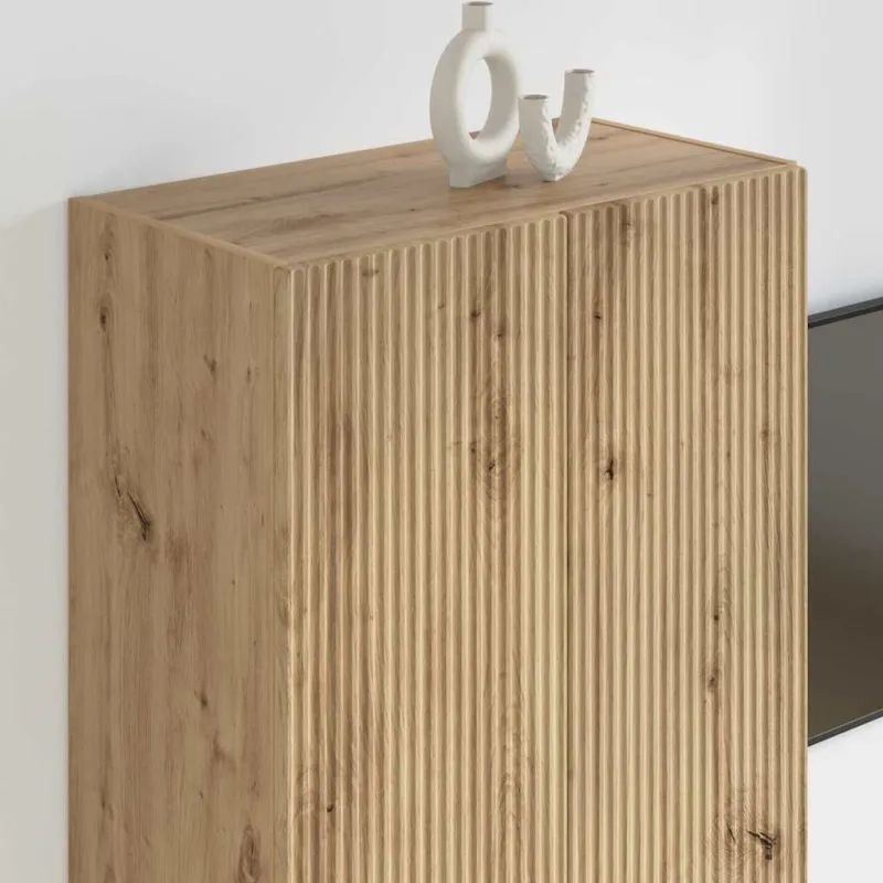 TV sieninė spintelė Balta 59,5 x 31 x 60 cm Apdirbta mediena