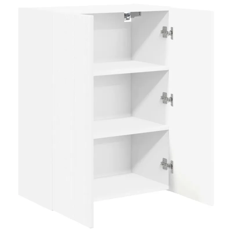 TV sieninė spintelė Balta 59,5 x 31 x 80 cm Apdirbta mediena