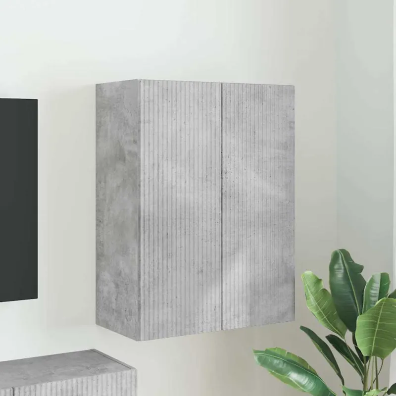 TV sieninė spintelė Betono pilka 59,5 x 31 x 80 cm
