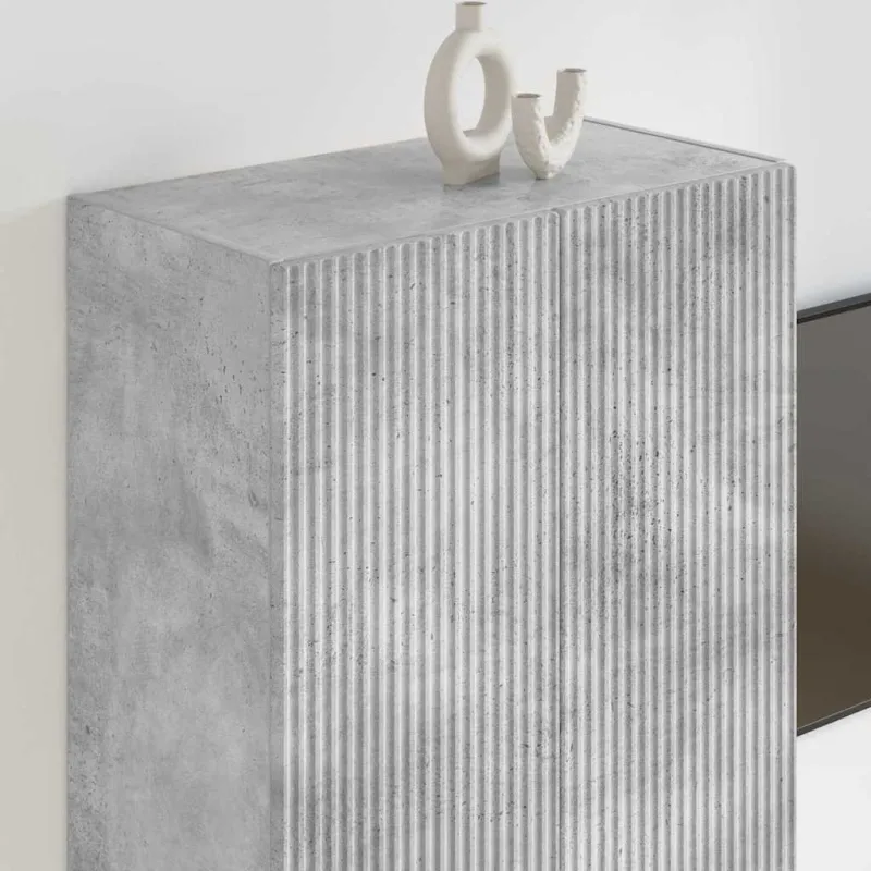 TV sieninė spintelė Betono pilka 59,5 x 31 x 80 cm