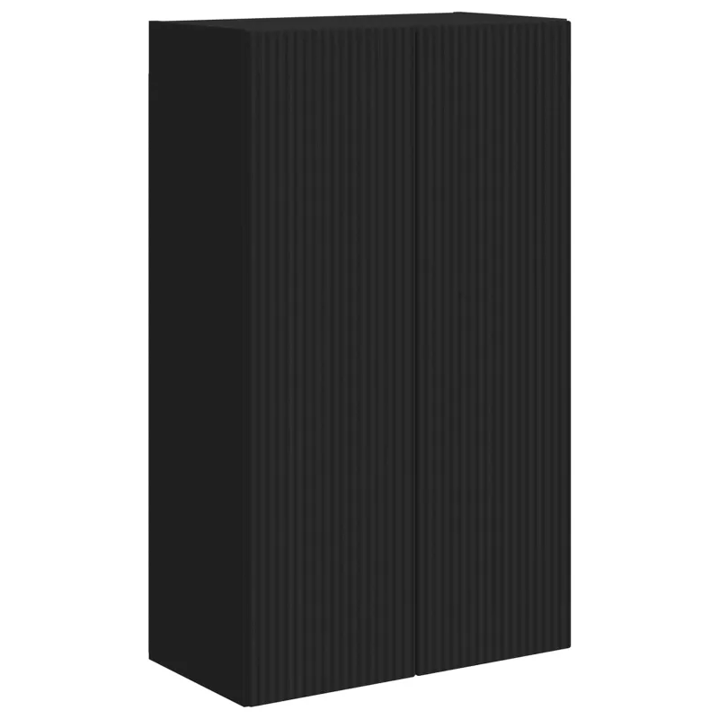 TV sieninė spintelė Juoda 59,5 x 31 x 100 cm Apdirbta mediena