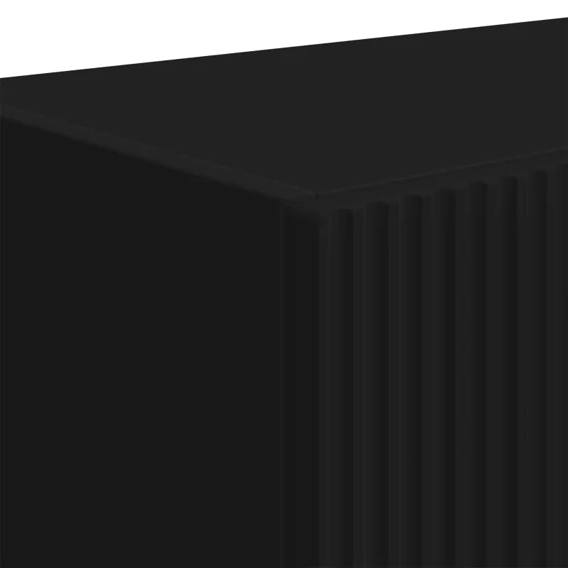 TV sieninė spintelė Juoda 59,5 x 31 x 100 cm Apdirbta mediena