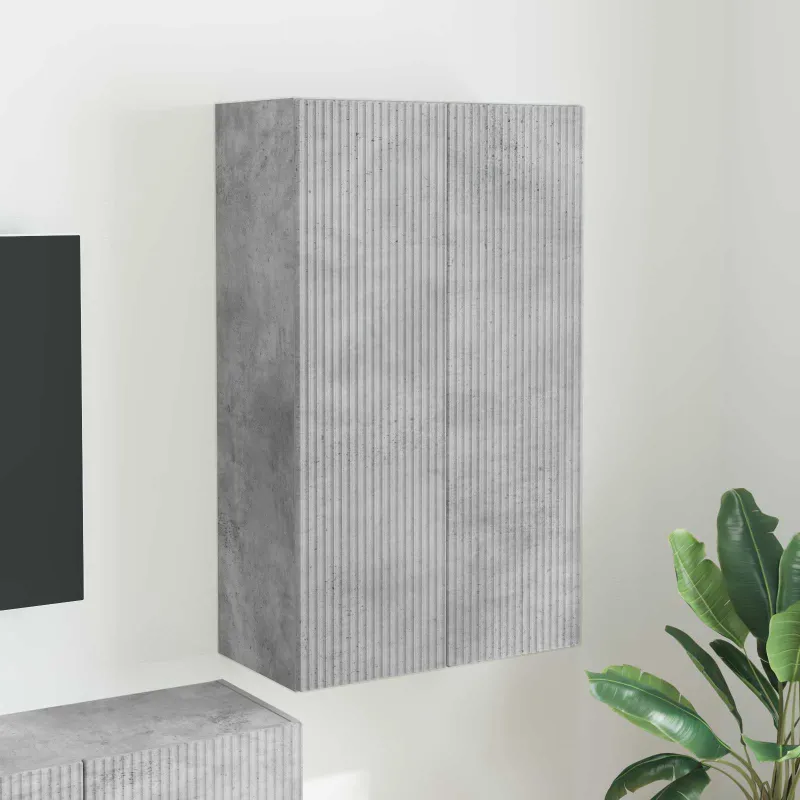 TV sieninė spintelė Betono pilka 59,5 x 31 x 100 cm